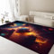 Pflegeleichter Teppich Kurzflor - Schwarzlicht Galaxie Teppiche Gegend 100x140cm - Sternenhimmel Bodenmatte für Wohnzimmer, Schlafzimmer und Jugendzimmer Jungen