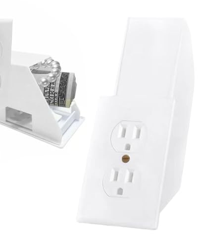 Versteckter Wandsteckdosen-Safe – Steckdosen-Safe mit Schlüsselschloss | vielseitiges, praktisches, sicheres Versteck für Bargeld, Kreditkarten, Schmuck