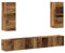 vidaXL 4-TLG. TV-Schrank-Set Wandmontage Altholz-Optik Holzwerkstoff, TV-Schrank, Medienschrank, Stereoschrank, HiFi-Schrank, TV-Konsole, TV-Möbel