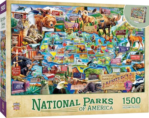 MasterPieces 1500 Piece Jigsaw Puzzle for Adults, Family, Or Youth - USA National Parks - 23.5x34