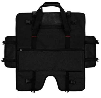 Überwachungskoffer - Gepolsterte Schutzbeutel Für Schützende Computer, Verstellbarer Schultergurt | Langlebiger Bildschirmkoffer Für 20-24-Zoll-Monitore, Mehrere Taschen Für Kabel, Zubehör Und Geräte