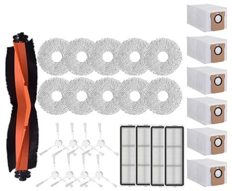 DNDJJM Compatible con Accesorios for aspiradora Robot Xiaomi X20+/X20plus, cepillos Laterales, filtros, mopas, Bolsas for Polvo, repuestos
