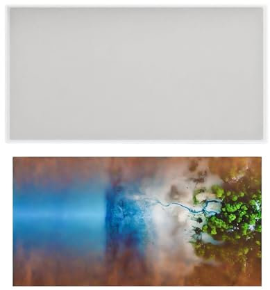 Grande stampo rettangolare in silicone per tavoli in resina epossidica e progetti artigianali