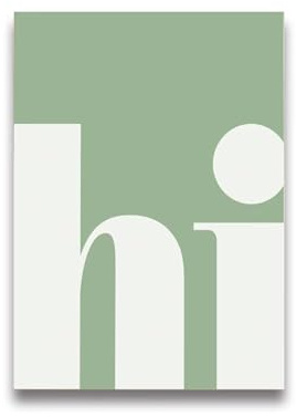AEFOUU Grüne Hi-Drucke minimalistischer „Hallo Willkommen“-Slogan Wandkunst Hi-Poster für moderne Wohnzimmer Schlafzimmer Schlafsaal und Heimdekoration 55x70cm ungerahmt
