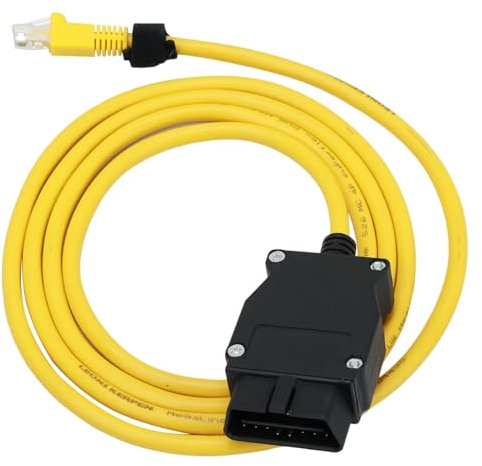 ENET OBD2 Kabel für BMW F-Serie - Plug & Play Codierung mit RJ45 Ethernet Adapter, E-SYS kompatibel, ICOM Interface für versteckte Fahrzeugfunktionen - Profi Diagnosekabel für F20 F30 F10 F07 GT X3