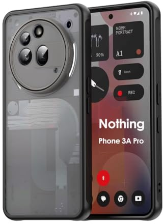 betterfon Handyhülle für Nothing Phone 3A Pro Matt Stoßfest Schutzhülle Back Cover in Schwarz