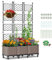 Ytaoeo Garten Pflanzkasten mit Rankgitter, 120x40x160cm Blumenkasten/Pflanzkübel mit Spalier für Kletterpflanzen, mit 10 Verschlüsse, 10 Clips, 1 Kunststoffkabel, 12 Kabelbinder