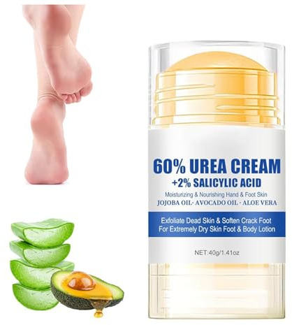 2025 Neu Hydrating and Anti-Cracking Foot Cream, Feuchtigkeitsspendende und Anti-Riss-Fußcreme, Fußpflegecreme Fußpflege Urea Creme Lindert extreme Trockenheit und Rissbildung der Füß (Weiß, 1 Pcs)