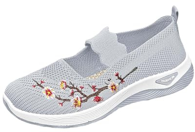 Generisch Chaussures orthopédiques pour femmes - Chaussures d'été pour diabétiques - Légères - Sneakers super souples - Chaussures de marche - Chaussures de sport d'extérieur confortables - Chaussures