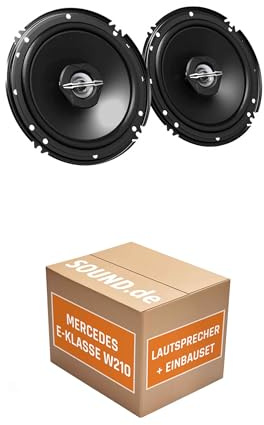 Lautsprecher Boxen Einbaupaket für JVC CS-J620X kompatibel mit Mercedes E-Klasse W210, Kombi vorne | 2X Tief-Mitteltöner inkl Hochtöner 300W
