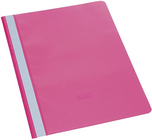 Schnellhefter DIN A4 Kunststoff Sichthefter Schul-Hefter pink Kunststoff plastik Schule Büro (100er Packung, pink)