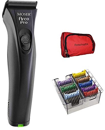 Rotschopf24 Edition: Akku Schermaschine,-für Profis Arco Pro Edition-, ein XL Akku + 8 Metallaufsteckkämme + Tasche. Made in Germany! 44204