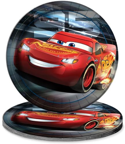 Disney Cars III 9-inch Dinner Plates [8 per Pack]