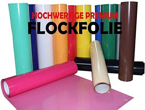 (25,80€/m²) Flockfolie POLI TAPE 0,5m x 1m Tubitherm PLT Poli Flock Folie vom Fachhandel für T Shirt und Bekleidung (weiss 001)