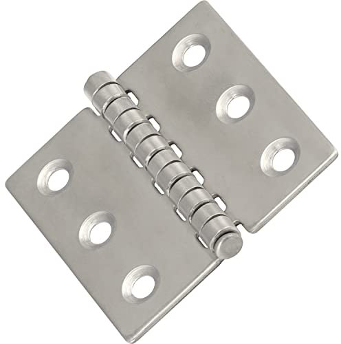 OPIOL QUALITY® Scharnier gestanzt 100x100 mm aus Edelstahl A2 V2A (1 Stück) Scharniere Steckverbinder Edelstahlscharnier Türband Aufschraubband Türscharnier