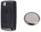 HU83 CE0523 – Carcasa para Llave Compatible con Peugeot 107 207 307 308 407 2 Botones CE0523 HU83 Hoja con rayadura Pila sobre Circuito Impreso + 1 Pila CR1620 Litio 3V