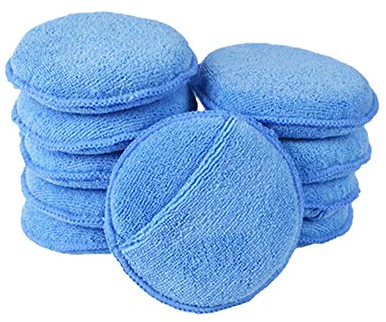 Mikrofaser Handpolierschwamm 10er Set, Wax Applikator Pad für Wachse, Polituren, Lackreiniger, Autopolitur, Statt Poliermaschine, Auto Reinigungsschwämme Microfaser Autoschwamm Auto Polierschwamm