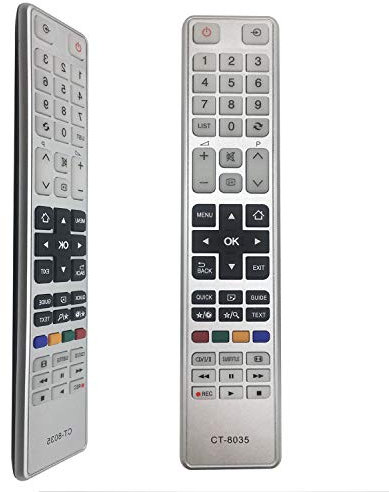 Reemplazo CT-8035 Mando TV Toshiba para Mando Toshiba Smart TV, Compatible con Mando a Distancia Toshiba CT-8035 CT-8036 CT-8054 CT-8069 CT-8040 CT-8041 CT-8050