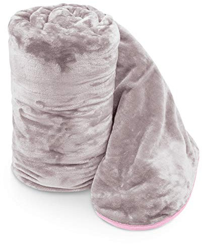 Ashley Mills Soft Faux Velvet Fur Mink Super Soft Throw Over Sofa Bed Blanket Large Double King (Blush Pink, 150 x 200 cm)