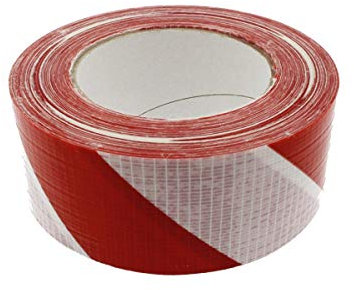 Ruba adhésif sol marquage délimitation zone,Ruban Autocollant Anti-dérapante,pour la Sécurité au Travail et la Maison,5cmX50mt, blanc et rouge, 550