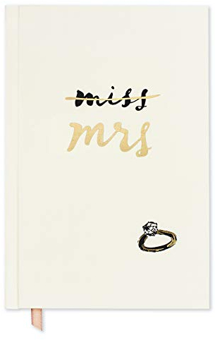 Kate Spade New York Women's Bridal Journal, 8.25 x 5.25 Bound Notebook with 200 Lined Pages (Miss to Mrs.)