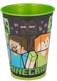 GOBELET RÉUTILISABLE pour Enfants en Plastique sans BPA 260 ML | Minecraft