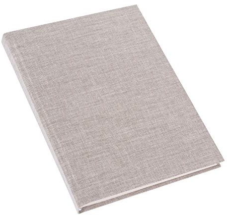 goldbuch 64 0104 Leinen Notizbuch Summertime Note A5, Bullet Journal mit 200 Seiten dotted creme Papier 100g/m², säurefrei & tintenecht, Hardcover Notizheft mit Lesezeichen & Fadenheftung, Grau