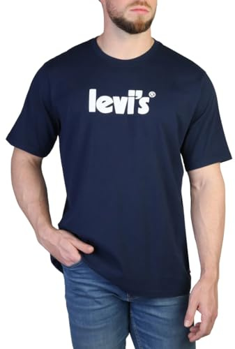 Levi's Men's Ss Relaxed Fit Tee T-Shirt, Poster Logo Dress Blues, S