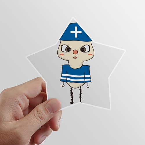 Beauty Gift Griechenland Land Europa Kultur Flagge UU Star Sticker Waterproof Vinyl Car Helm Decal