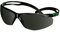 3M SecureFit 500 Safety Glasses, Green/Black frame, Anti-Scratch+ (K), IR 3.0 Grey lens, SF530ASP-GRN-EU