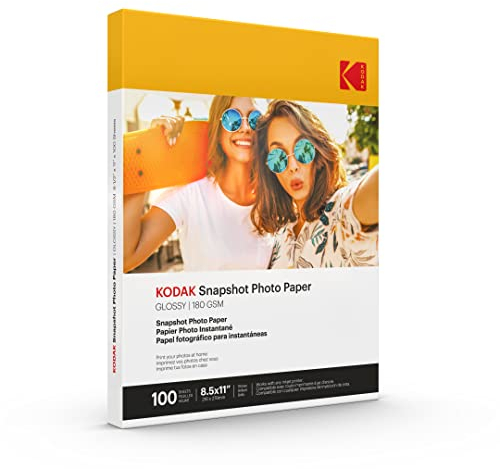 KODAK 41302 Fotopapier, glänzend, 2,5 x 11 cm, 100 Stück, 180 g/m, 2-8,5 mm