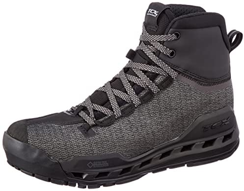 TCX - Climatrek Surround, Scarpe da Moto Uomo, Traspirabili e Impermeabili con Combinazione Mebrana Gore-Tex Entended Comfort e Tecnologia Gor-Tex Surround, Nero/Grigio