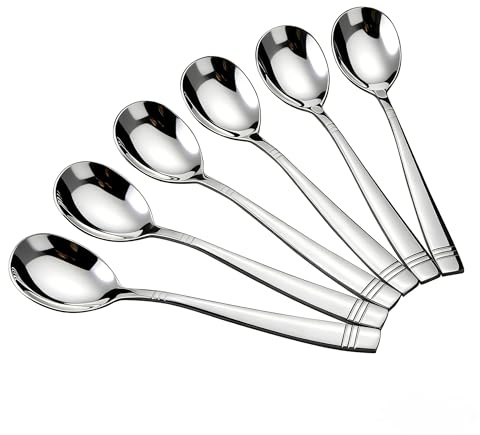 Zopnny Set of 6 Stainless Steel Serving Spoons, Large Serving Utensils Spoon Set