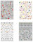 4 Sheets Nail Art Decoration DIY Self Adhesive Sticker Nail Sliders Abstract Line Pattern 3D Evil Eye Design Nail Stickers