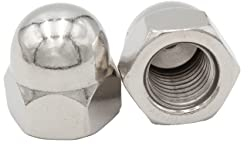 mucHome Hutmutter hohe Form A2 V2A rostfreier Edelstahl nach DIN 1587 Sechskant-Hutmutter (50, M6)