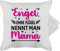 Kissenbezug - Engel ohne Flügel nennt man Mama - 50 x 50 cm - Grau - geschenk mutter mom heißt geschenke für mamas mutti ein sachen die tag mami werdende mütter muddi to be muttertags geburtstag