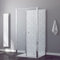 Duschabtrennung U-Form 90x90 x 197 cm Duschkabine U Form U-Kabine ecke Dusche Glas 3 Seitig Pendeltür Seitenwand begehbare Duschtrennwand Freistehend Dreiteilig Sicherheitsglas 6 mm NANO Beschichtung