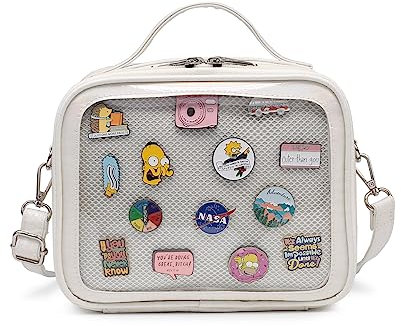 CHERRY SAUCE Ita Bag Umhängetasche, Kuriertasche, Umhängetasche, für Anime-Display, 23-Laser-Weiß, Ita Bag