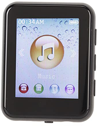 MP3 Player mit Bluetooth, 1,8 Zoll HD Touchscreen Musikplayer mit Lautsprecher, 8G Videoplayer, APP Download Ebook 400 MAh Tragbarer HiFi Sound Digitalmusikplayer (Schwarz)