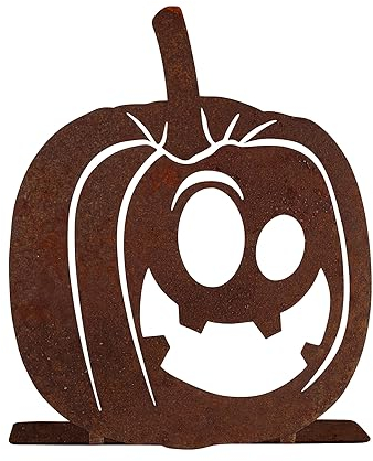 EXTRAVAGANT® Halloween Deko-Aufsteller & Aufhänger – Handgefertigte Kürbis-Designs & Happy Halloween Schild – 4 einzigartige Varianten - Aufsteller doofer Kürbis - Outdoor und Indoor Deko