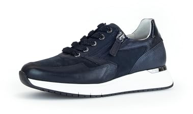 Gabor Damen Low-Top Sneaker, Frauen Halbschuhe,Wechselfußbett,Komfortable Mehrweite (H),Turnschuhe,Laufschuhe,Nightblue,40 EU / 6.5 UK