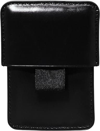 Calvin Klein Herren Kartenetui Glow Hardcase aus Leder, Schwarz (Ck Black Leather), Einheitsgröße