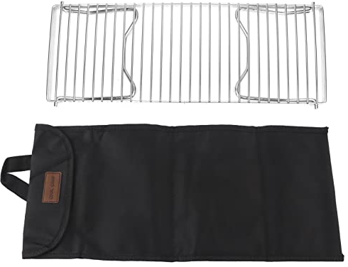 Tragbarer Lagerfeuergrill, Klappbarer Grillrost mit Aufbewahrungstasche Klappbarer Lagerfeuergrill Campinggrill mit Klappbaren Beinen, Tragbarer Grillrost aus Edelstahl für Den Außenbereich