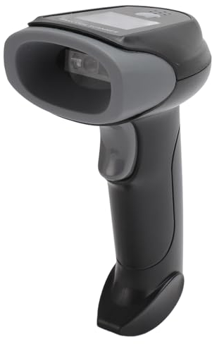 Kabelloser 2D Scanner, Tri Modus, Tragbarer 2D Funkscanner mit Bildschirmanzeige, AI Sprachansage, QR Barcode Scanner, Eingebauter 2000 mAh Lithium Akku, Barcode Leser für Wareho