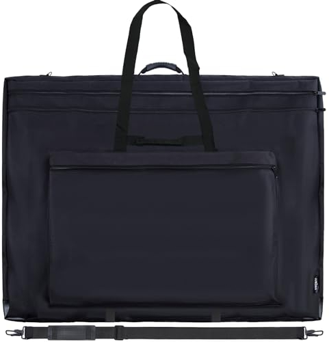 JJRING Kunst-Portfolio-Transporttasche Zeichentasche, 91,4 x 121,9 cm, große Tragetasche mit Griff und verstellbarem Schultergurt, Portfolio-Mappe für Kunstwerke, Poster, Leinwand