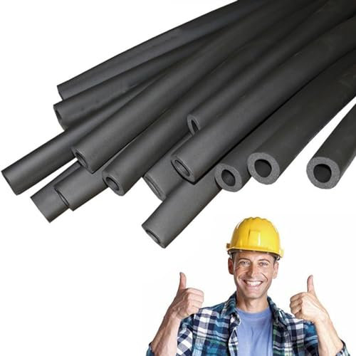 Yslopeno Tuyau Isolation Mousse Tube Isolation Phonique Tuyau ID 16mm 20mm 32mm 50mm 63mm 90mm, Manchon De Protection pour Fitness Outils Poignée Support (Taille : 6mmx9mmx1.7m)