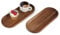 Supaway 2 Oval bandeja de madera Bandeja decorativa ovals de acacia Mostrador bandeja pequeña Bandejas de madera ligeras para alimentos frutas aperitivos pasteles decoración del hogar Marrón natural