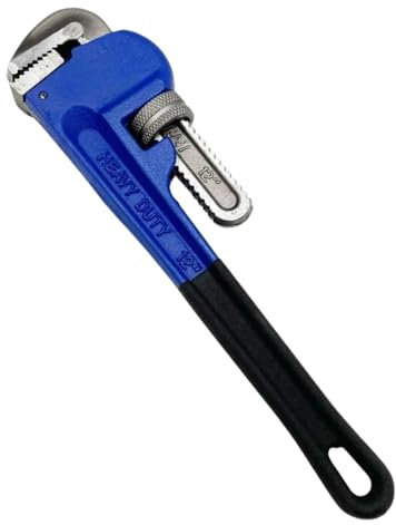 Dunnet Tools Stilsons Pipe Wrench 12 Inch Heavy Duty Plumbing Tools And Equipment Carbon Steel Adjustable Plumbers Wrench Large Tooth Jaws Plumbers Tools Pipe Wrenches