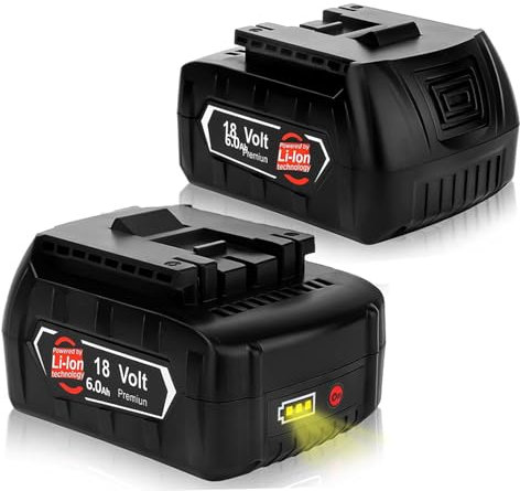 2 batterie sostitutive 18V 6,0Ah per Bosch 18 V BAT618 BAT618G BAT609 BAT609G BAT619 BAT619G BAT610G BAT610 BAT618 BAT612 BAT622 18V