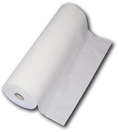 DE Healthcare Products – Ärztekrepp (9 Stück), 59 cm x 50 m, 2-lagig, je 40 cm vorperforiert, einzeln verpackt, saugstarke Ärzterolle, weiße Papierrollen als Liegenabdeckung